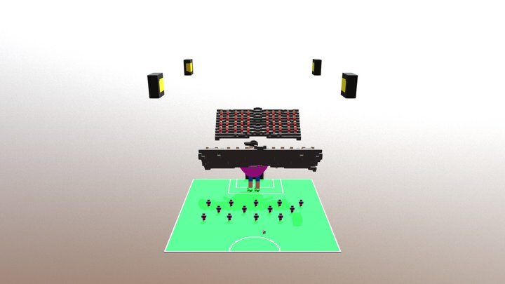 Soccer Staidum 3D Model