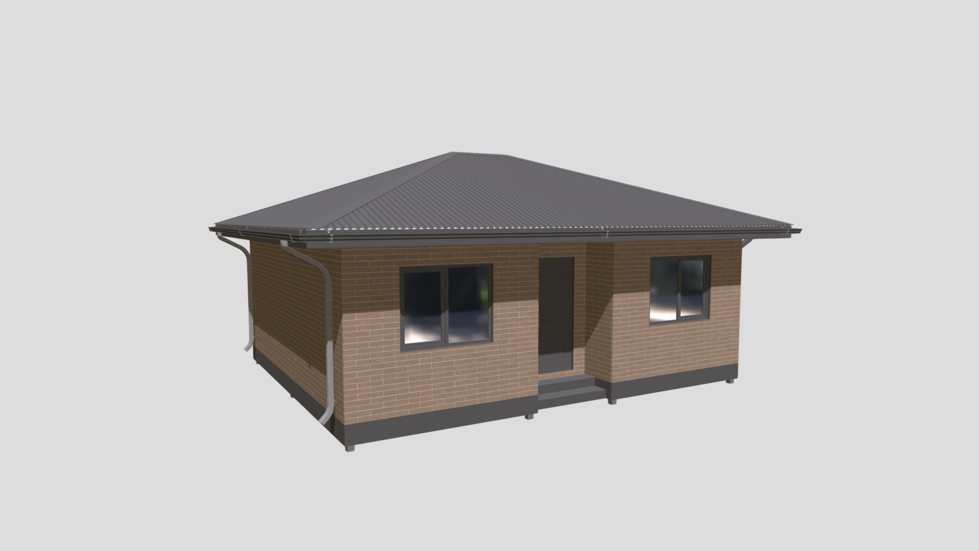 Проект «Дом из SIP-панелей» 49.25м — Sketchfab embed 3D viewer