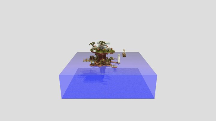 Plastic Beach 3D Model