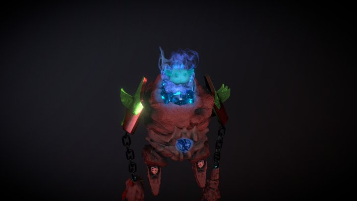 Tricolor void golem 3D Model