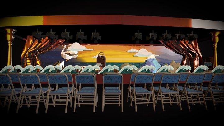 Theater stage 3D Model