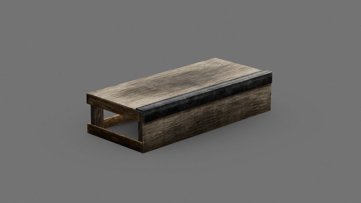 Wooden Skate Ledge 3D Model