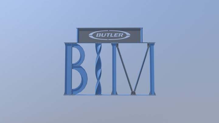 Butler BIM Logo 3D Model