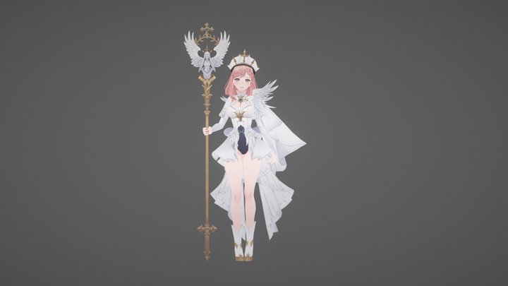 Magician girl 3D Model
