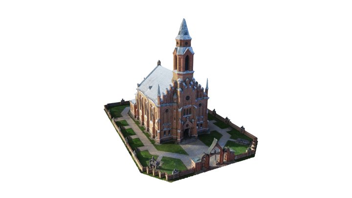 Kernavė Church 3D Model