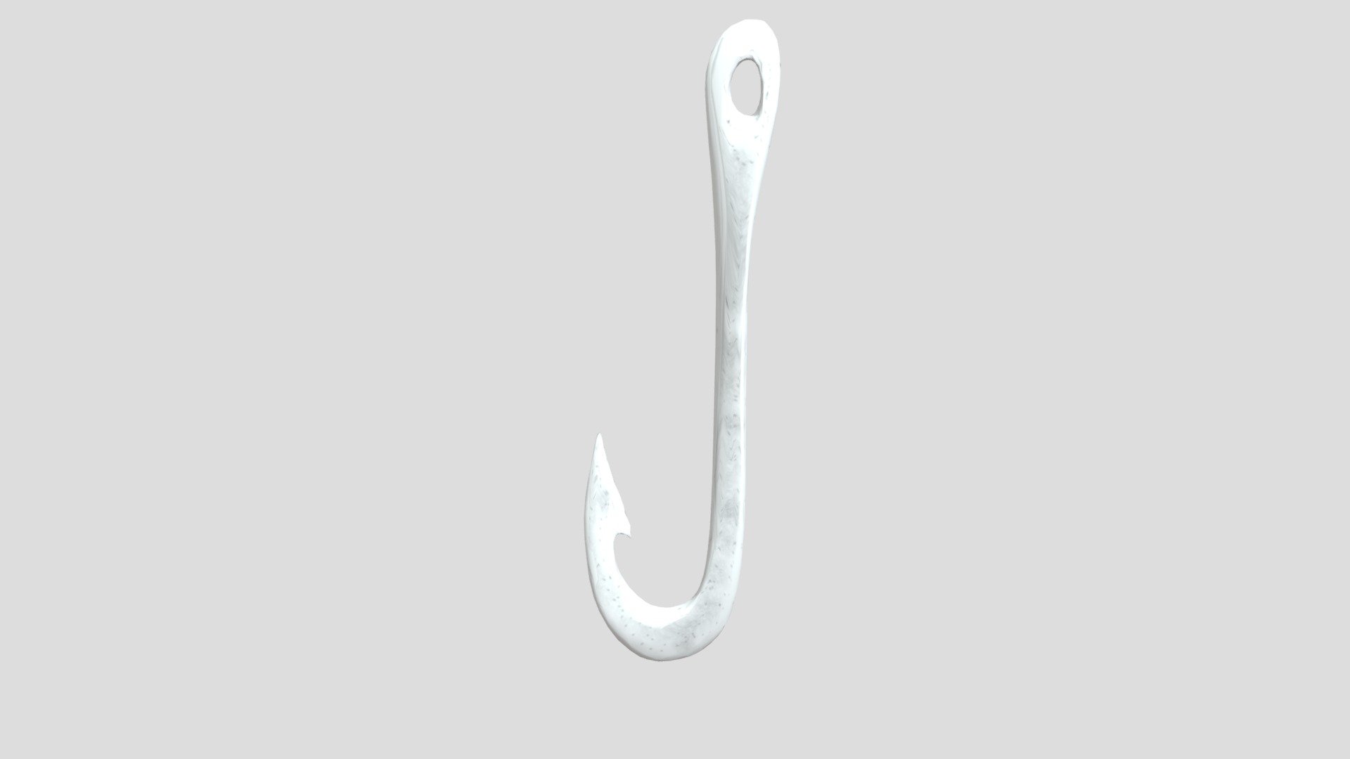 Ancient_stone_age_carved_bone_fish_hook Download Free 3D model by