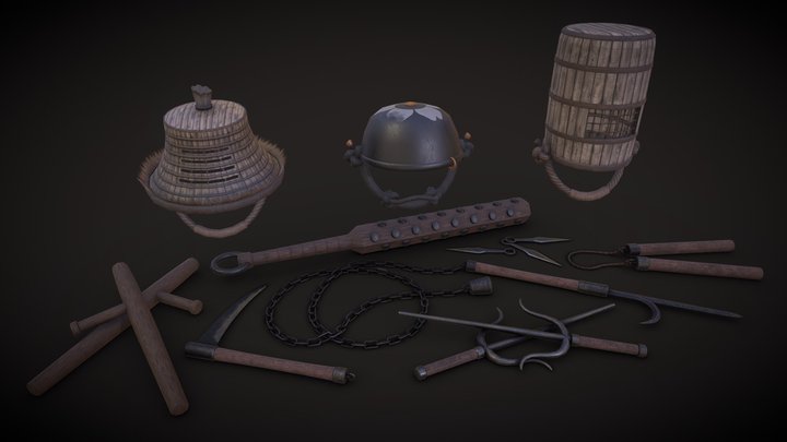 Chibi Samurai Gear 3D Model