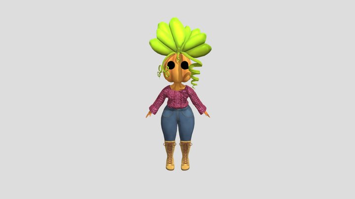 Pumpkin Girl 3D Model