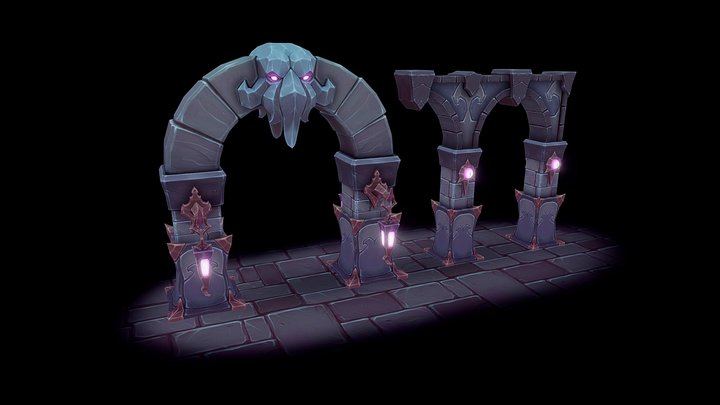 Lovecraft Inspired Set pieces 3D Model