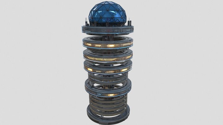 🏢⸨'E'⸩_Scifi-❴❌❵-Skyscraper🏢 – Modèle 3D gratuit STL