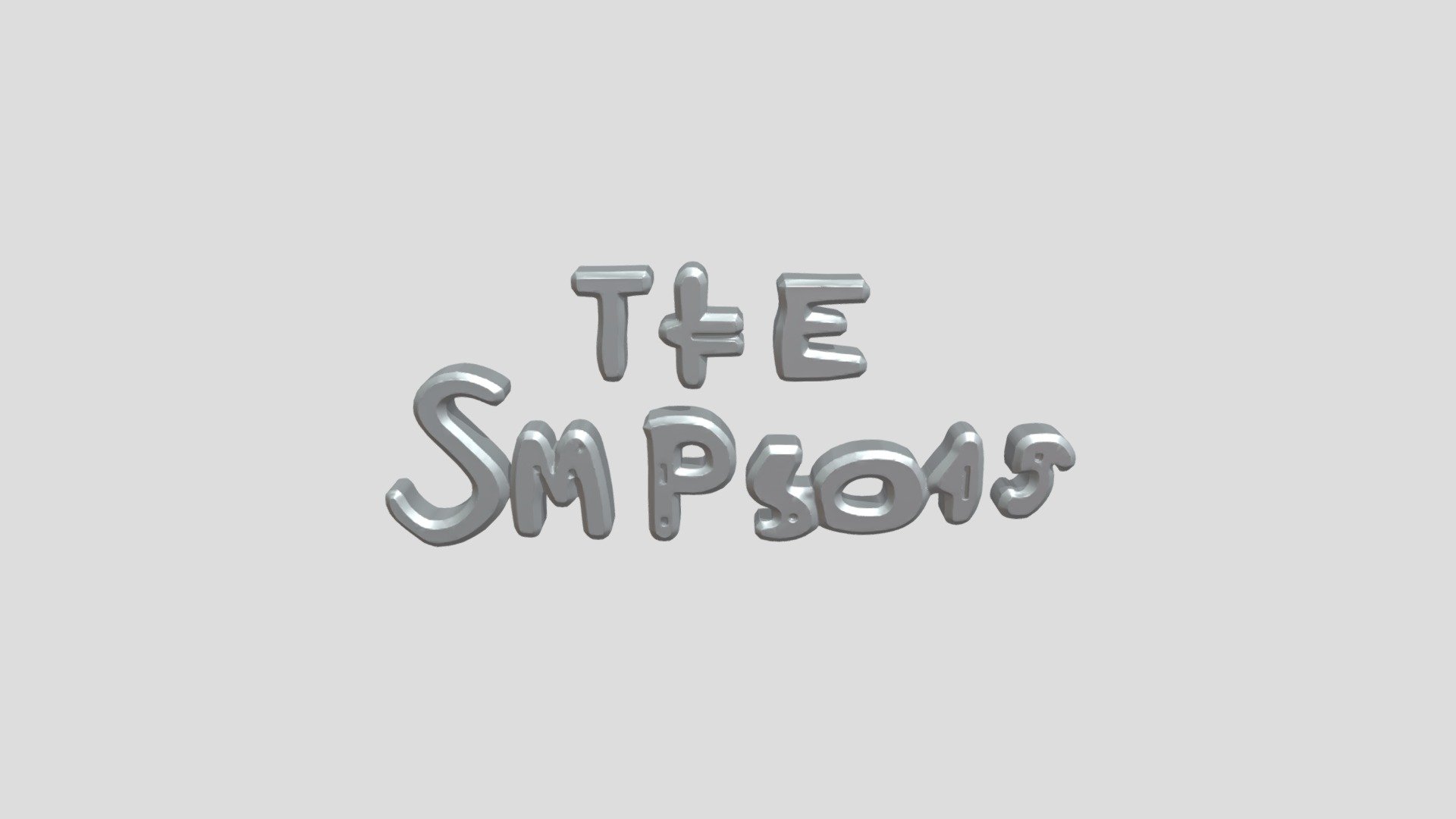 Logo text of The Simpsons show - 3D model by coach.daniel.2009 [0cf9a90 ...