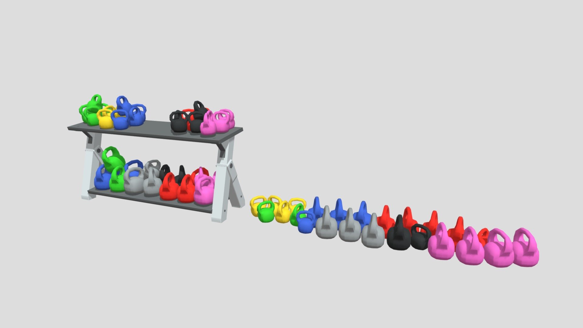 FREE LowPoly Crossfit - Kettlebell