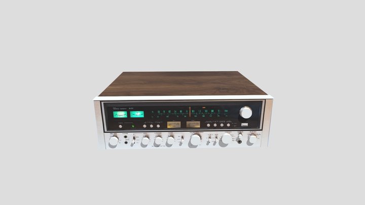 Vintage Audio Receiver 3D Model