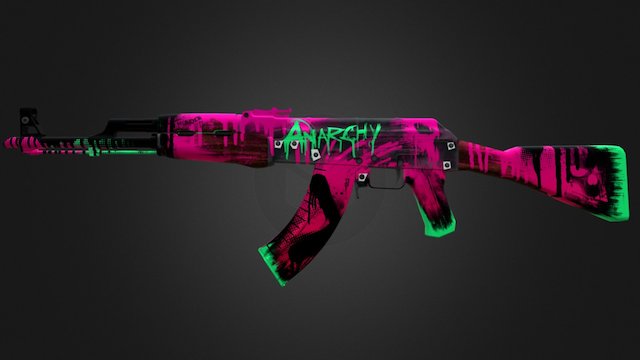 AK-47 | Neon Revolution 3D Model
