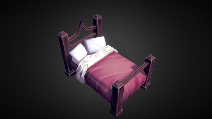 Witch's house assets - Bed 3D Model