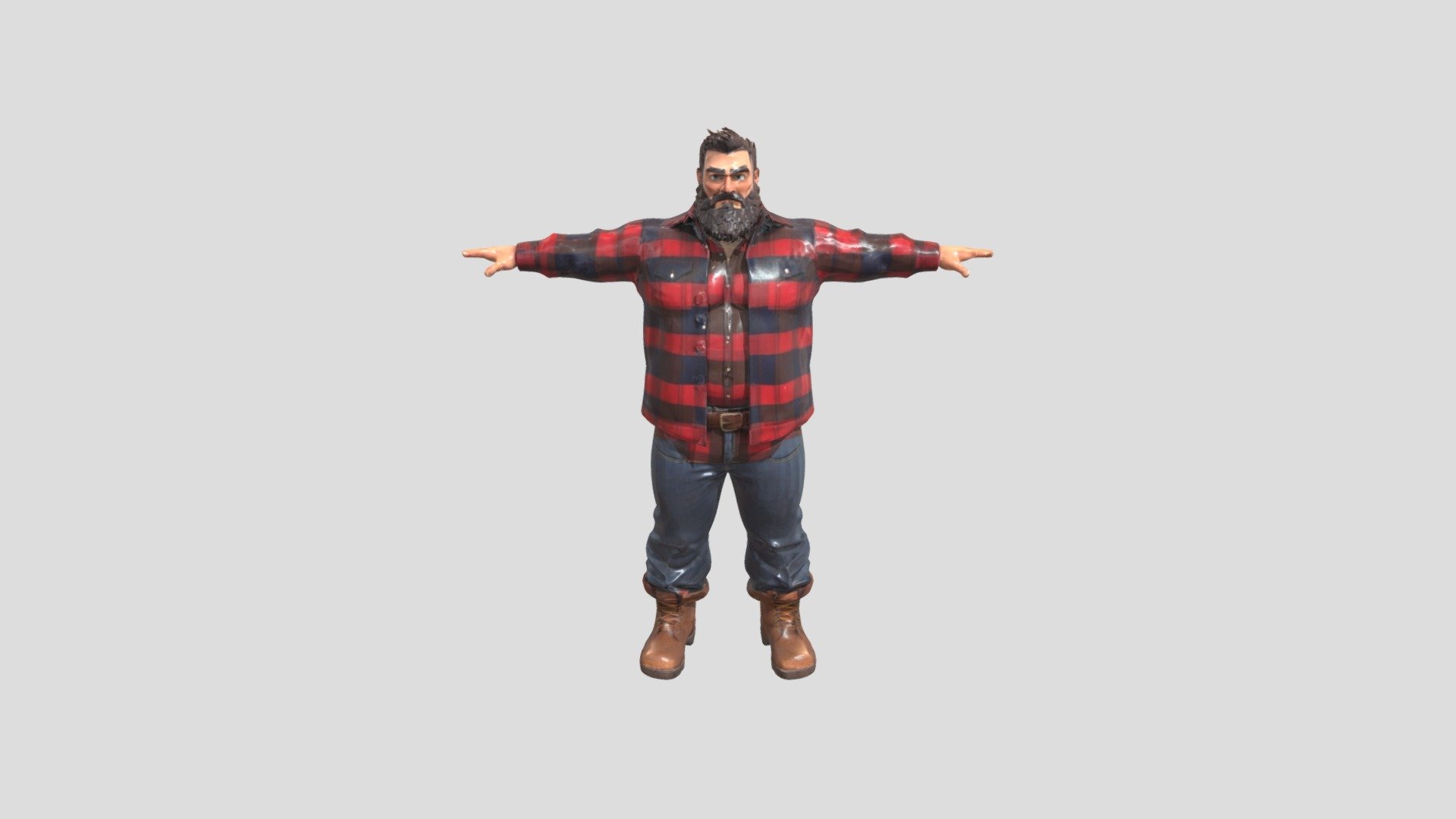 Male Lumberjack - P1xelPeak — Sketchfab embed 3D viewer