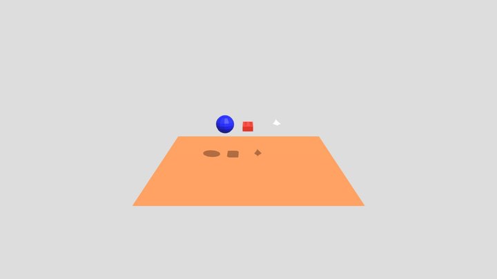 Ball, Brick, And feather drop animation 3D Model