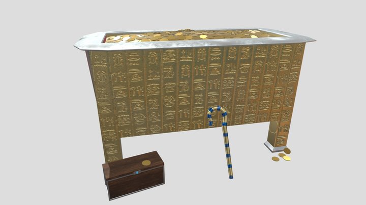 Ancient Egyptian Treasure 3D Model