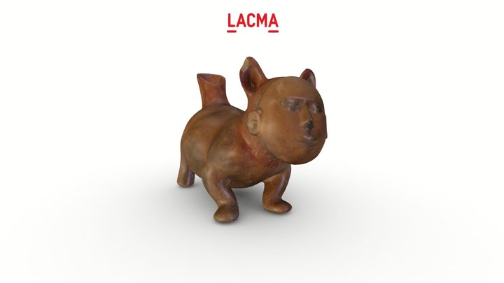 Dog with Human Mask 3D Model
