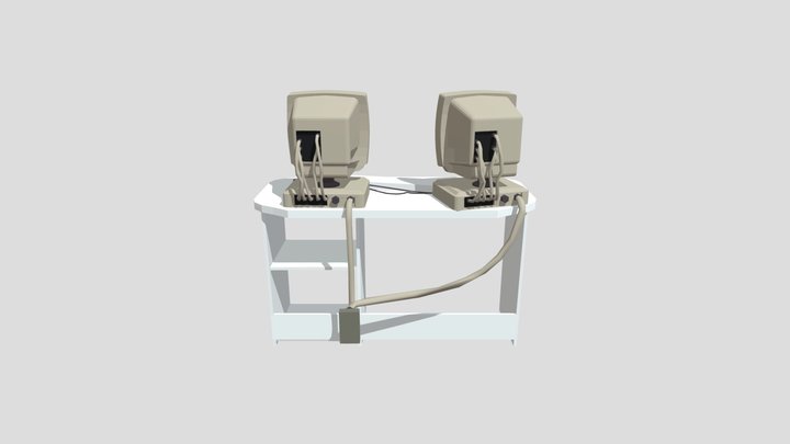 Desk&PC 3D Model