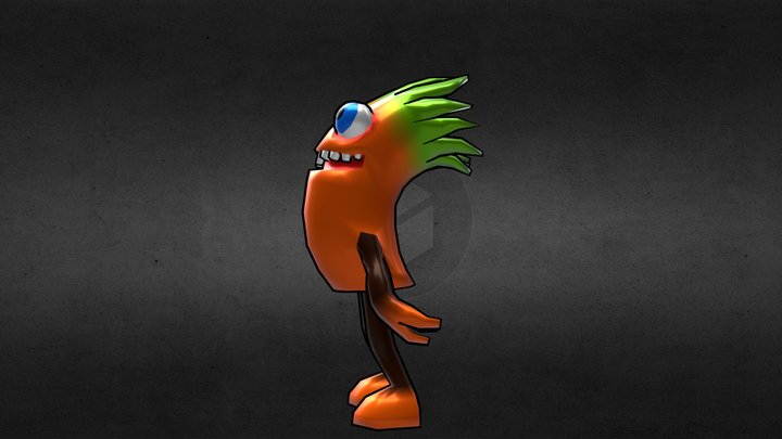 Funny Carrot Man (original concept) 3D Model