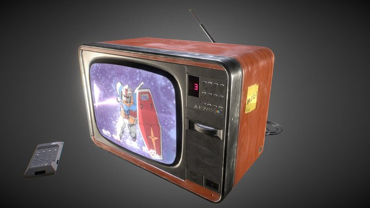 80's Japanese Television 3D Model