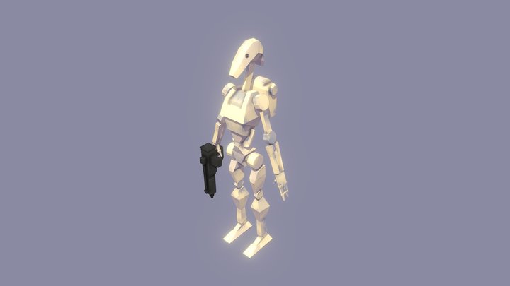 -Star Wars- B1-Battle Droid Low-Poly 3D Model
