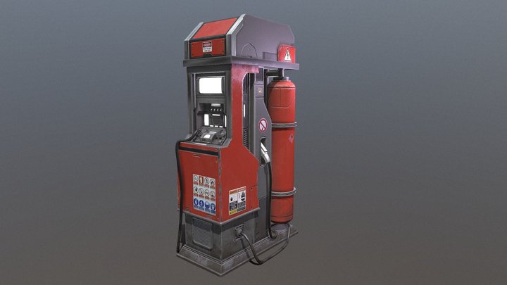 Gas Station 3D Model