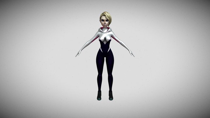 Spider Woman 3D Model