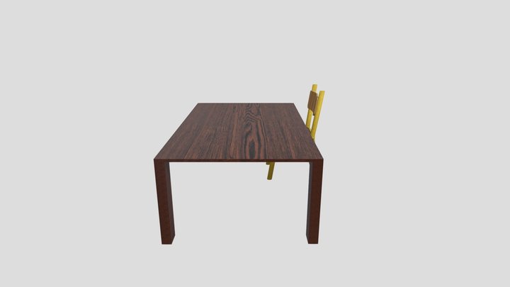 Dining table set  1 chair table game ready model