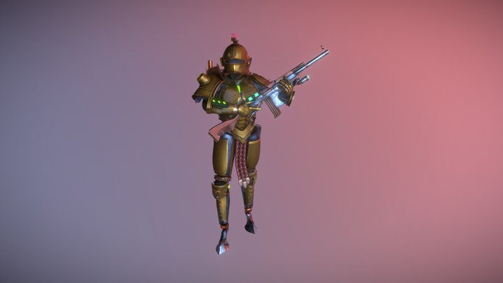Steampunk Soldier 3D Model