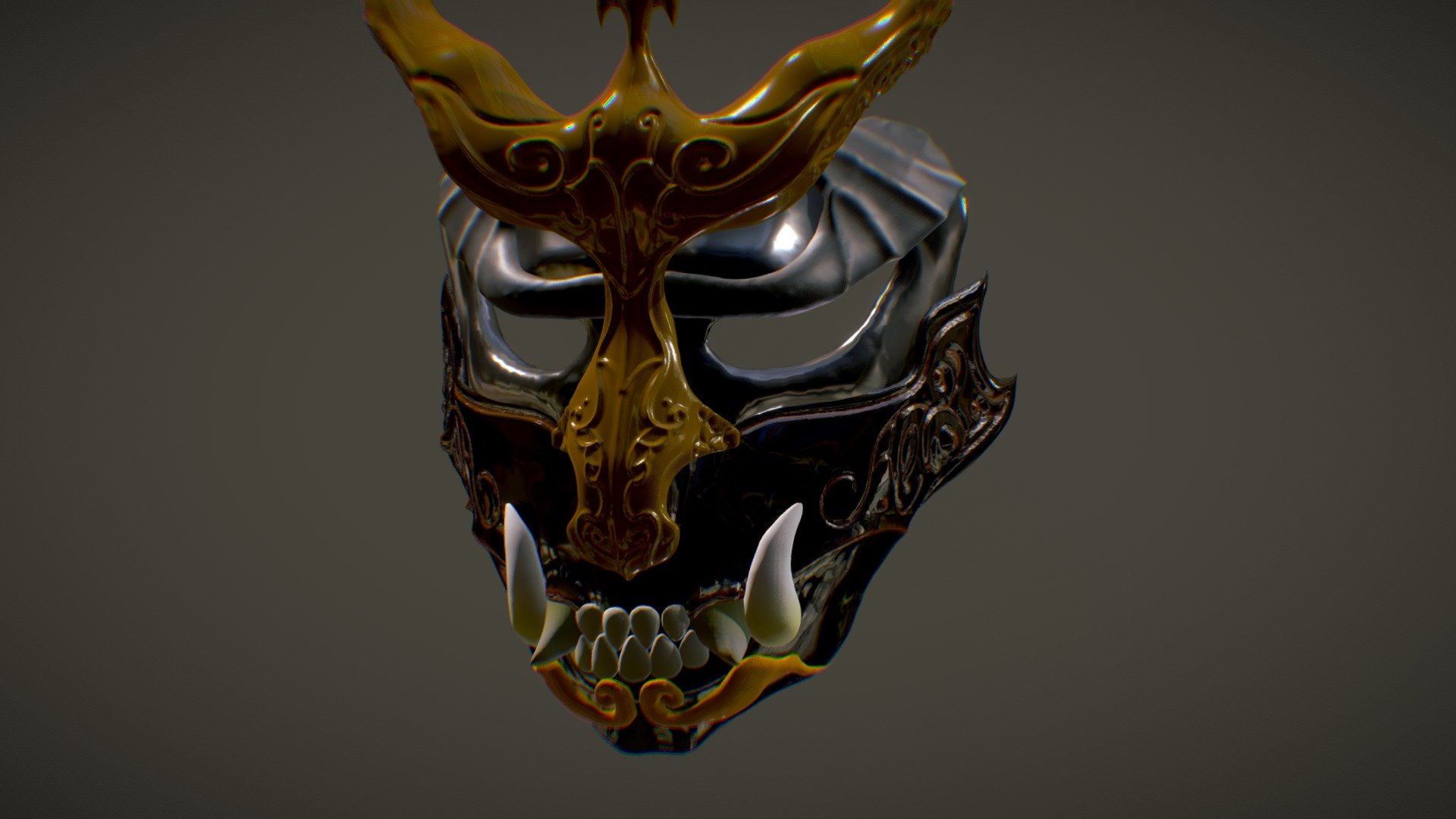 Oni Mask - 3D model by devillovi [0d07e59] - Sketchfab