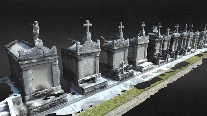 Cypress Cemetary. New Orleans. 3D Model