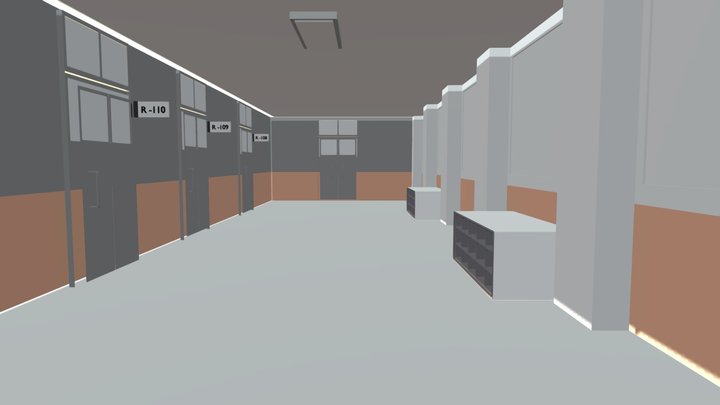 Simple Minimalist Room Interior Scene – Free 3D Model STL