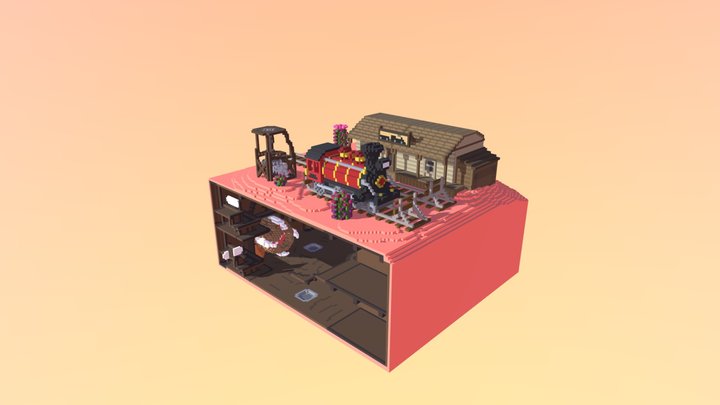 3-Star Frontier Reworks Mining Garage 3D Model