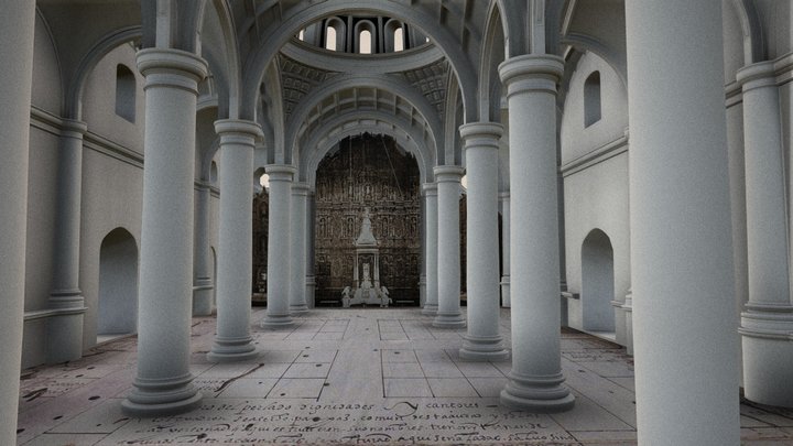 Cathedral of Merida Mexico, sixteenth century 3D Model
