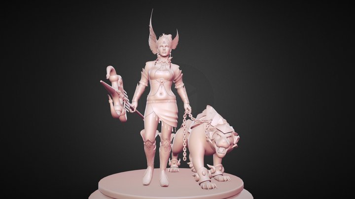 Warrior Lady 3D Model