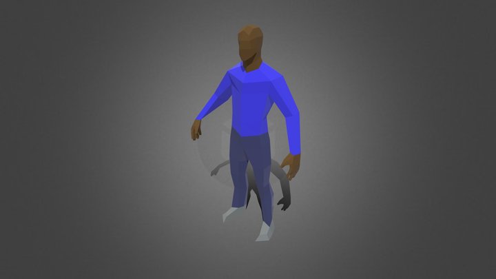 low poly bald guy – Modelo 3D gratuito STL