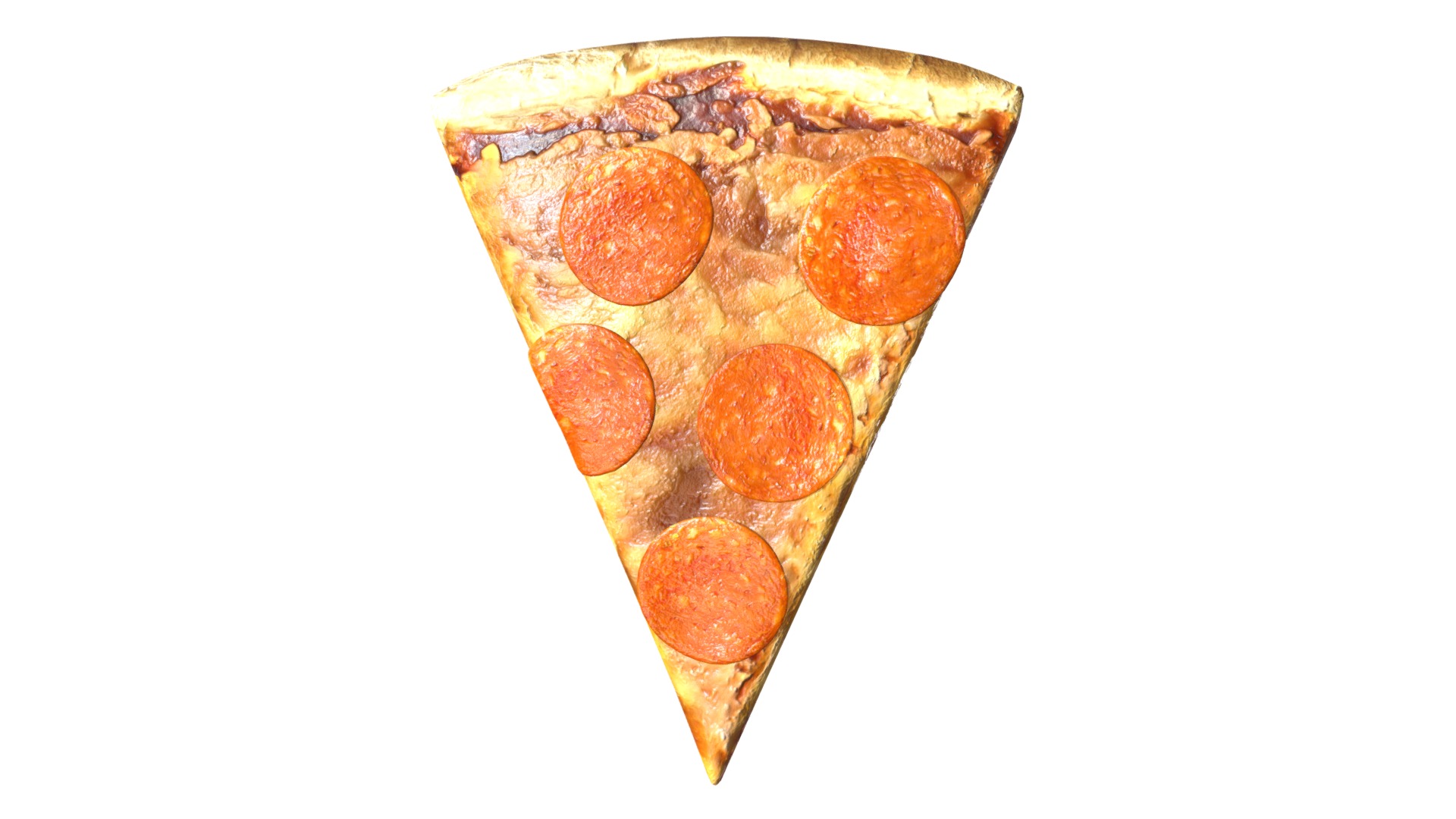 3D model Slice Of Pepperoni Pizza - This is a 3D model of the Slice Of Pepperoni Pizza. The 3D model is about a slice of pizza.