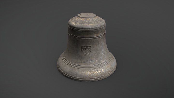 1947 Aluminium tower bell 3D Model