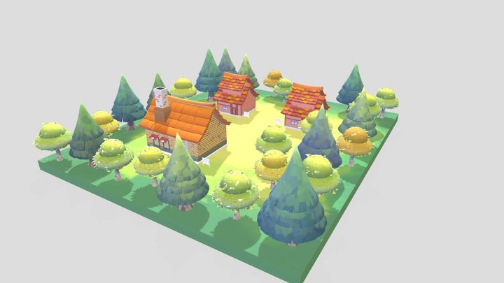 Littleroot town 3D Model