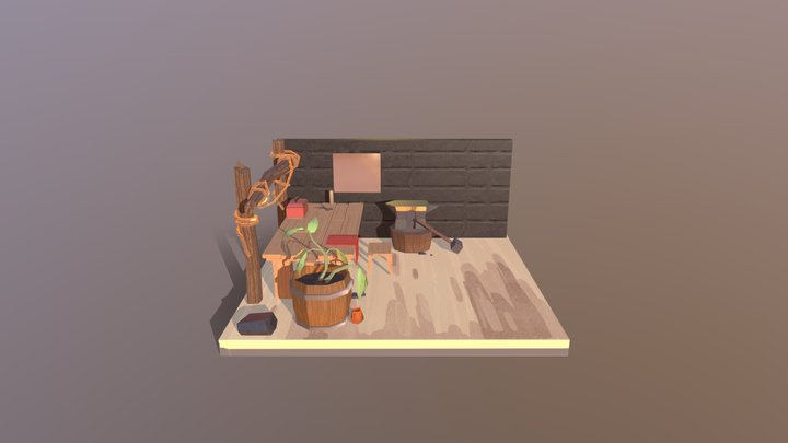 workbench diorama 3D Model
