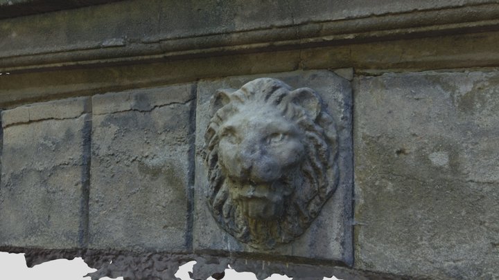 Historic Lion Head Bridge Embellishment 3D Model