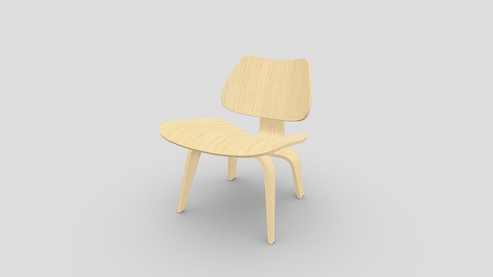 Eames Lounge-Wood Legs 3D Model