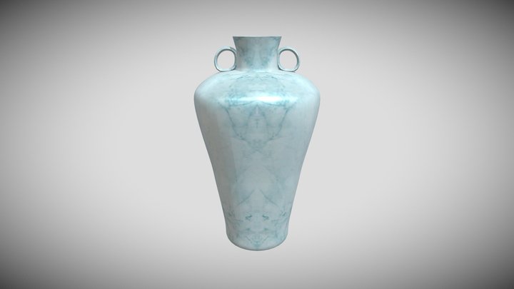 蓝变釉双环耳瓶 3D Model