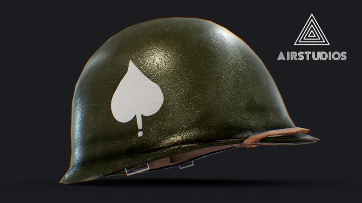 World War 2 US M1 Helmet 3D Model