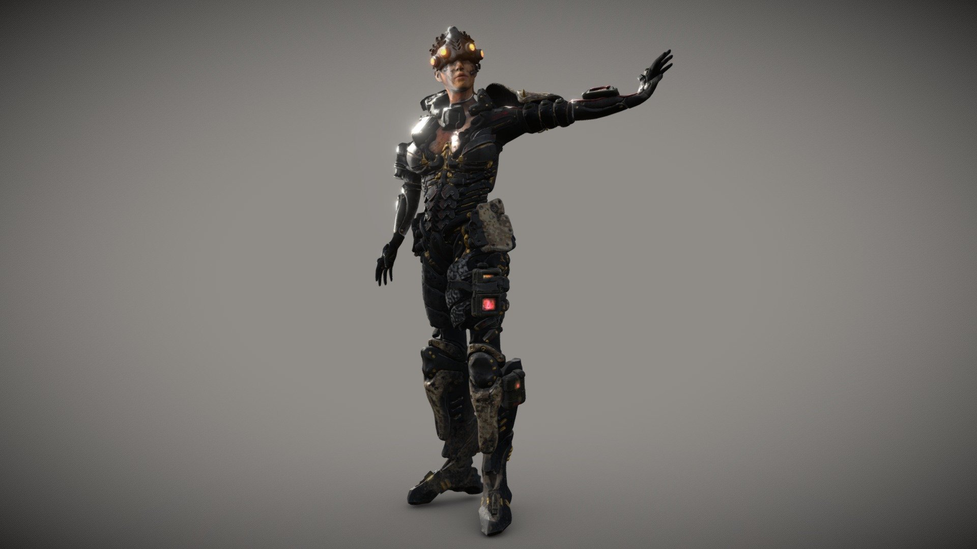 Armored Female Future Soldier
