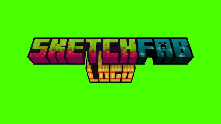 Sketchfab | Minecraft Logo 3D Model