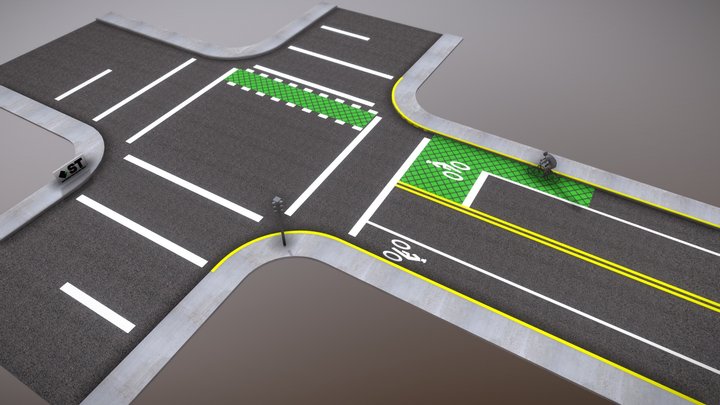 Zona Bicicletas-Verde 3D Model