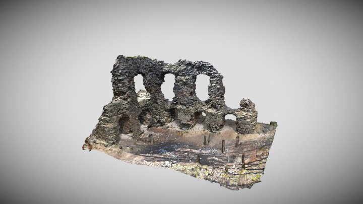 Hrad Blansek - torzo paláce zadního hradu 3D Model
